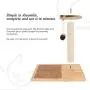 Odoland Cat Scratching Posts with Cat Self Groomer Massage Comb, 1 Sisal Scratch Pole Cat Scratcher with 4 Dangling Ball, Carpeted Base Play Area with Sisal Cat Scratching Pad and Small Perch Odoland Cat Scratching Posts with Cat Self Groomer Massage Comb, 1 Sisal Scratch Pole Cat Scratcher with 4 Dangling Ball, Carpeted Base Play Area with Sisal Cat Scratching Pad and Small Perch