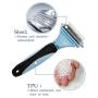 HOP Home of Paws 2 Sided Pet Grooming & Deshedding Brush Undercoat Rake for Cats & Dogs Safe Dematting Comb for Mats Tangles Removing