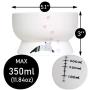Leo Cat Bowls, Elevated Cat Bowls, Raised Cat Food Water Bowl, Anti Vomiting, No Spill Pet Water Bowl for Cats or Dogs, 11.82oz, Cat Bowls Ceramic, Raised Pet Bowl, Easy to Clean, Dishwasher Safe