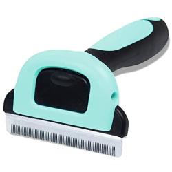 Meric Hair Deshedding Brush for Dogs, Pet Grooming Tool, Stainless Steel Blades, 3-Minutes to Groom, 1-pc