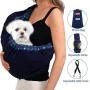 OrgMemory Pet Sling Carrier, Adjustable Dog Sling, Small Dog Cat Outdoor Shoulder Pet Carrier