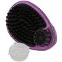 Poodle Pet Pet Brush Dog Soap and Shampoo Dispenser for Daily Grooming | Rinses Coat While Removing Lint and Shed Hair |for Short or Medium Hair | Soft Rubber Bristles Gentle on Skin | Purple