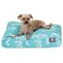 Teal Sea Horse Small Rectangle Indoor Outdoor Pet Dog Bed With Removable Washable Cover By Majestic Pet Products Teal Sea Horse Small Rectangle Indoor Outdoor Pet Dog Bed With Removable Washable Cover By Majestic Pet Products