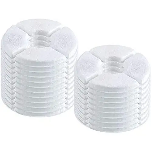20 Pieces Cat Fountain Fountain Replacement Filter Cotton Activated Carbon Replacement Water Fountain Filter for Pet Drinking Dispenser Keep Water Fresh and Tasty 20 Pieces Cat Fountain Fountain Replacement Filter Cotton Activated Carbon Replacement Water Fountain Filter for Pet Drinking Dispenser Keep Water Fresh and Tasty