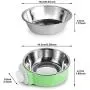 Crate Dog Bowl Stainless Steel Removable Food Bowl Feeder Pet Drink Water Dish Hanging on Cages for Puppy Cat Parrot Bird Crate Dog Bowl Stainless Steel Removable Food Bowl Feeder Pet Drink Water Dish Hanging on Cages for Puppy Cat Parrot Bird