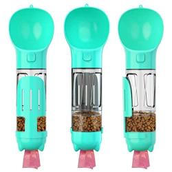 N/F Pet Dog Water Bottle, Dog Travel Water Bottle, Dog Water Bottle and Food Container 2-in-1, Suitable for Outdoor use by Cats and Dogs, Multifunctional, Lightweight and Convenien