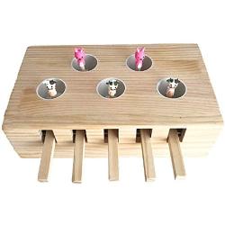 Litewood Cat Toy Wooden Puzzle Box Interactive Mouse Solid Whack-a-mole Exercise Toys