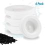 Lulu Home Automatic Pet Water Dispenser and 4 Pack Filters, Automatic Pet Waterer with Filter, 84Oz/2.5L