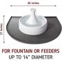 Leashboss Fountain Mat, Silicone Water Mat Designed for Pet Fountains, Dog Gravity Water Bowls, Automatic Dispensing Cat Feeders