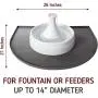 Leashboss Fountain Mat, Silicone Water Mat Designed for Pet Fountains, Dog Gravity Water Bowls, Automatic Dispensing Cat Feeders