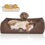 Knuffelwuff Artificial Leather Orthopaedic Dog Bed Rockland XXL Large 120 x 85cm Brown Knuffelwuff Artificial Leather Orthopaedic Dog Bed Rockland XXL Large 120 x 85cm Brown