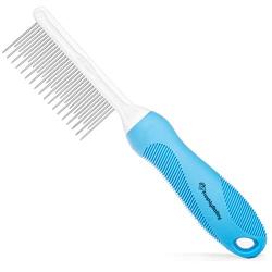 Freshly Bailey Dog & Cat Comb - Get Rid of Tangles & Mats - Amazing Dual Length Pet Comb for Easy & Quick Grooming - Perfect Dematting Combs for Dogs & Cats - Keep Your Fur Babies Happy & Groomed