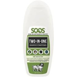 Soos Pets Natural Dead Sea Two-in-One Shampoo and Conditioner, 250 mL/8.45 oz.