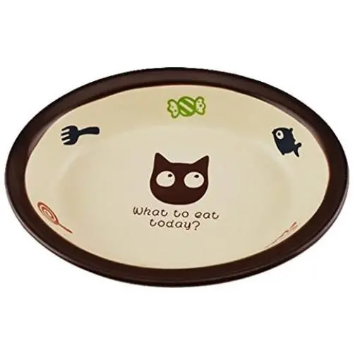 Cute Pet Bowl Oval Ceramic Cat Bowl Cat Feeding Bowls for Persian Cat and Exotic Shorthair Cat