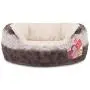 40 Winks Oval Sleepers - Grey & Cream Snuggle Plush 20'' ped bed 40 Winks Oval Sleepers - Grey & Cream Snuggle Plush 20'' ped bed