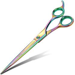 Sharf Professional 8.5'' Rainbow Pet Grooming Scissors: Sharp 440c Japanese Clipping Shears for Dogs, Cats & Small Animals| Rainbow Series Hair Cutting/Clipping Scissors w/Easy Grip Handles