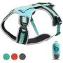 Petties&Sweeties No Pull Dog Harness,2 Leash Hooks,Reflective Adjustable Soft Padded Vest Unique Colors, with a Easy Control Training Handle, with Poop Bags Petties&Sweeties No Pull Dog Harness,2 Leash Hooks,Reflective Adjustable Soft Padded Vest Unique Colors, with a Easy Control Training Handle, with Poop Bags
