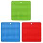 Baring 3 Pieces Dog Lick Pad Mat, Slow Feeder Dog mat, Dog Treat Distraction Mat for Licking/Yoghurts/Peanut/Pet Bathing