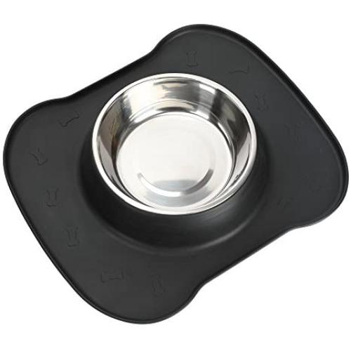 v Dog Bowl-Large Capacity Pet Bowl Silicone Food Mat No Spill Non-Skid Cat Bowl Dog Food Water Bowl Basic Bowl for Dog Cat Feeding