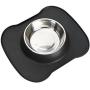 v Dog Bowl-Large Capacity Pet Bowl Silicone Food Mat No Spill Non-Skid Cat Bowl Dog Food Water Bowl Basic Bowl for Dog Cat Feeding