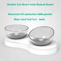 Love Dream Cat Bowls Elevated, Raised Cat Food Bowls with Stand, 0/20° Tilted Cat Food Water Bowl Stress-Free Suit for Cats Small Dogs