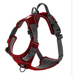 My Busy Dog Harness Vest | No Pull, Easy On/Off, Front/Back Metal Leash Attachments, Handle, Reflective, Secure Fit | Perfect for Small Medium Large Dogs | Size Chart in Pictures