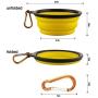 Homesun Collapsible Dog Bowl, 2 Pack Collapsible Dog Water Bowls for Cats Dogs, Portable Pet Feeding Watering Dish for Walking Parking Traveling with Free Carabiner