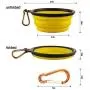 Homesun Collapsible Dog Bowl, 2 Pack Collapsible Dog Water Bowls for Cats Dogs, Portable Pet Feeding Watering Dish for Walking Parking Traveling with Free Carabiner