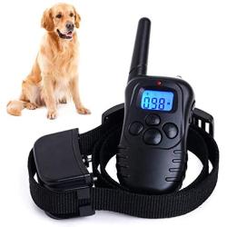 Bark Collar for Pet Training Shock Chain Anti-Bark Remote Control Punish Shock Warning 3 in 1