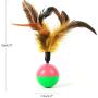 Anixl Feather False Mouse Sucker Ball Playing Toys for cat