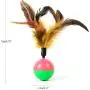 Anixl Feather False Mouse Sucker Ball Playing Toys for cat