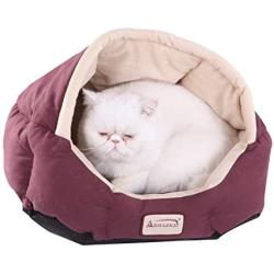 Armarkat Cat Bed 18-Inch Long C08HJH/MH, Burgundy and Beige