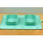 Collapsible Dog Bowls for Travel- Set of Two Foldable Portable Puppy Bowls - Cats and Dogs Food and Water - Dog Bowl Set -Dog Camping Gear - No Spill No Skid Silicon Water Bowl for Walking