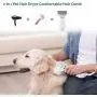 STARTOGOO Pet Hair Dryer 2 in 1 Pet Grooming Hair Comb Dryer Blower with Slicker Brush for Small Larger Anaimals Dogs&Cats Two Low& High Temperatures for Short Haired and Medium Coated Breeds