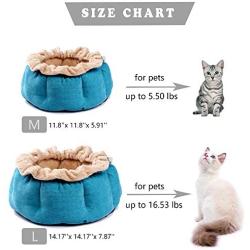 GAPZER Contractile Drawstring Cat Bed for Indoor Cats or Small Dogs, Machine Washable Pet Supplies, Anti-Slip Durable Kitten Puppy Beds