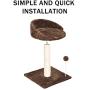 Poils bebe Cat Scratching Post and Activity Tree Natural Sisal Tower with Round Perch and Plush Ball Furniture Made for Kitten and Small Cat