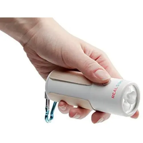 Real Simple Dog Poop Bag Dispenser with Flash Light 3 Rolls and Carabiner Hook Real Simple Dog Poop Bag Dispenser with Flash Light 3 Rolls and Carabiner Hook
