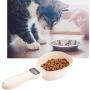 Ejoyous Pet Food Measuring Scoop Precise Dog Food Measuring Cup with LCD Display Digital Scale Spoon Detachable Cup Portable Feeding Bowls for Measuring Pets Food