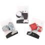 ocijf179 Pet Toy Cat Plush Mouse Ball Fish Shape Kitten Toy Bite-Resistant Molar Pet Supplies - Black White