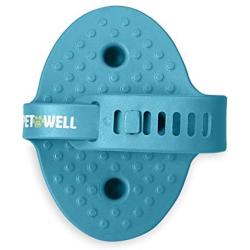 PetWell Massaging Groomer De-Shedding Brush for All Size Pets (Dogs, Cats) with Short or Long Hair