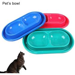 GoderdyStore Cat Feeding & Wring Supplies - Puppy Dog Cat Food Wr Dish No Slip Feeder Double Dispenser Bowl Pet Bowls Cute - Pl Bowl Feeding Bowl Food Toy Feeder Cat Cat Food Alarm Cat Sergio