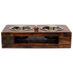 American Staffordshire Terrier, a Dogs Bowl with a Relief from ArtDog