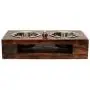 American Staffordshire Terrier, a Dogs Bowl with a Relief from ArtDog