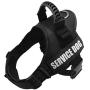 Fairwin Service Vest Dog Harness - Adjustable Nylon with Removable Reflective Patches for Service Dogs Large Medium Small Sizes