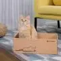 FUKUMARU Cat Scratcher Cardboard 5 PCS with Box, Reversible Cat Scratch Pad, Kitty Corrugated Scratching Bed