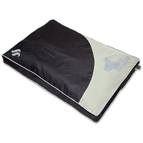 DOGHELIOS Aero-Inflatable Folding Outdoor Camping Sporty Fashion Travel Waterproof Inflatable Pet Dog Bed Mat Lounge, Medium, Black