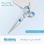 GLADOG Professional Dog Grooming Scissor with Safety Round Tips, Stainless Steel Pet Grooming Scissors, Sharp and Durable Pet Grooming Shears/Pet Combs for Dogs and Cats