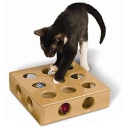 OCSOSO Interactive Indoor Kitten and Cat Toy Puzzle Box - Great Gift for Any Cat