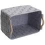 Brabtod Foldable Handmade Rectangular Felt Fabric Storage Box Cubes Containers with Handles - Perfect for organizing pet Toys, Blankets, leashes, Coat and Dry Dog Treats