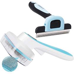 YLONG Self Cleaning Slicker Brush & Pet Shedding Brush 2 Pack Professional Pet Grooming Brush for Dogs and Cats,with Short to Long Hair